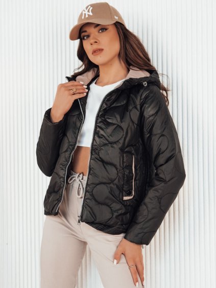 Čierna prešívaná bunda OLMOS