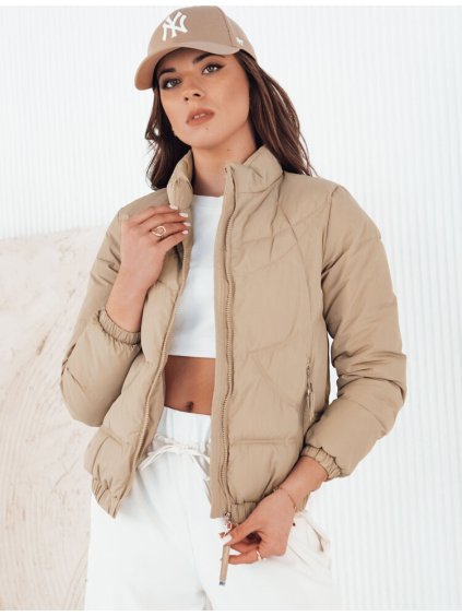 Béžová prešívaná bunda SALECA