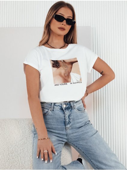 Biele tričko s krátkym rukávom FALCI