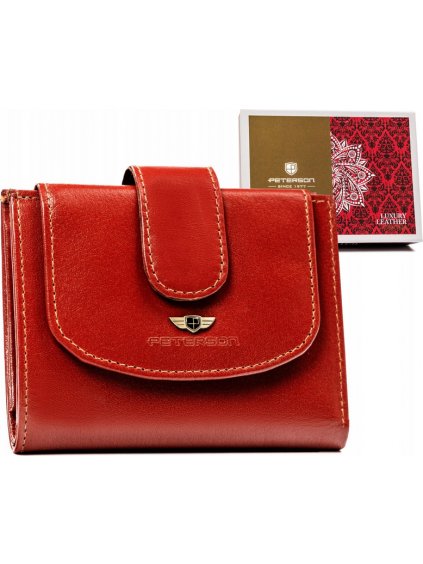 Peterson Bordó kožená peňaženka strednej veľkosti Y638