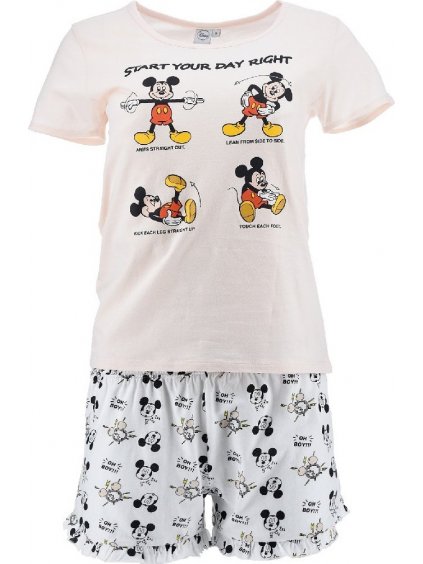 MICKEY DISNEY KRÉMOVÉ DÁMSKE LETNÉ PYŽAMO