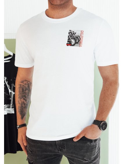 Biele tričko s drobnou potlačou