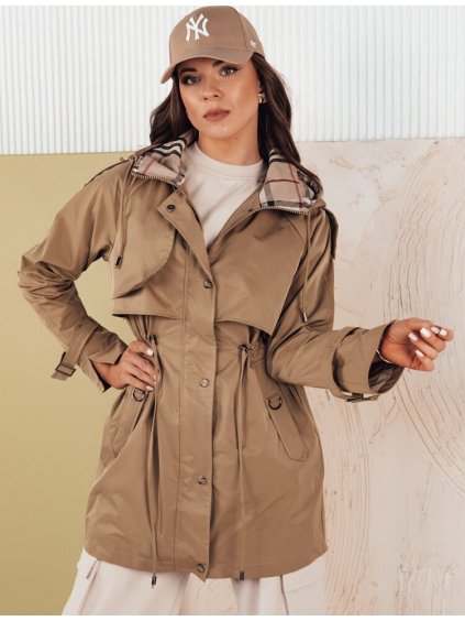 Tmavobéžová prechodná parka MOZA