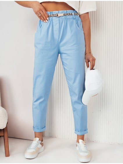 Svetlomodré rovné nohavice s pásikom ERLON