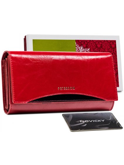 Peterson Červená dámska peňaženka so vsadkou Y082