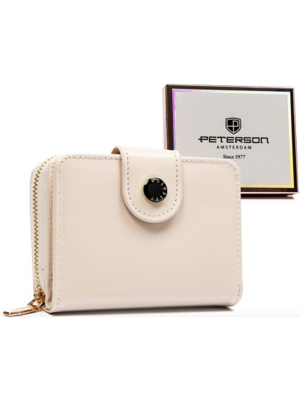 Peterson béžová hladká malá peňaženka Y666