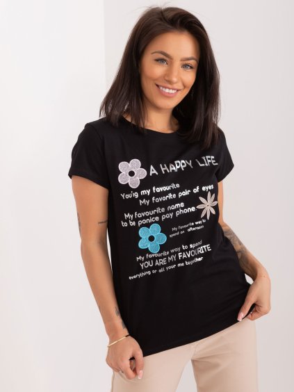 Čierne tričko s potlačou