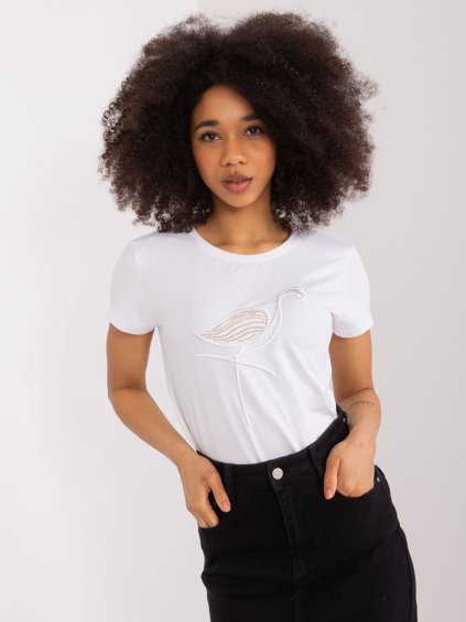 Biele tričko s aplikáciou