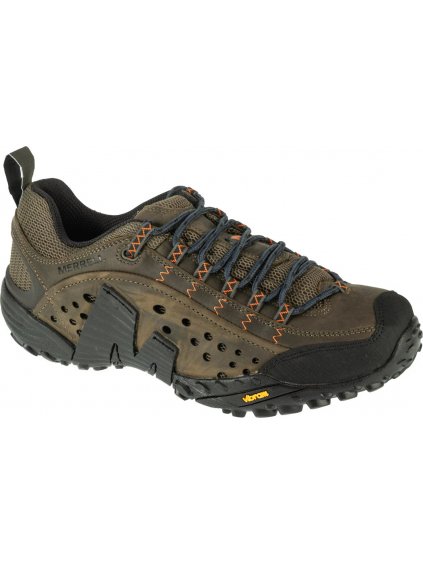 Khaki pánske outdoorové topánky Merrell Intercept