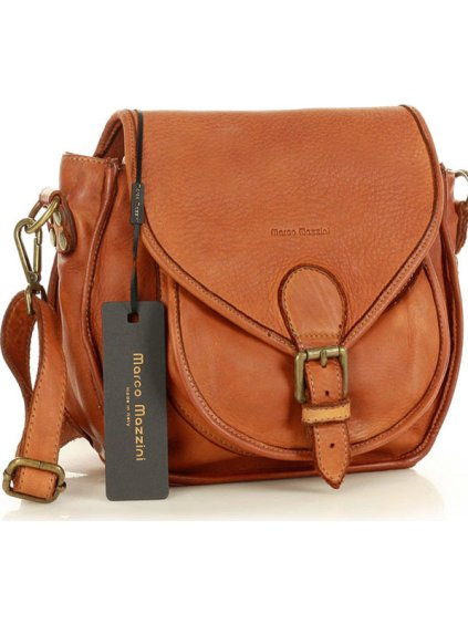 MARCO MAZZINI Hnedá kožená vintage crossbody