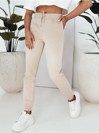 Svetlobéžové dámske tepláky VELARA