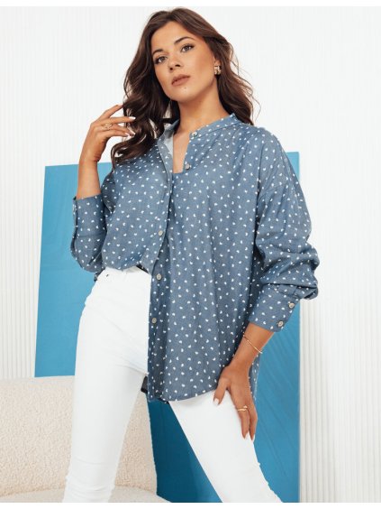 Modrá vzorovaná košeľa PISAT