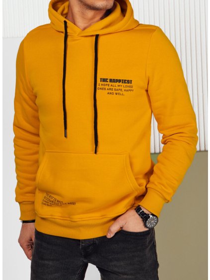 Žltá mikina s kapucňou