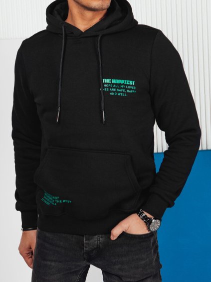 Čierna mikina s kapucňou