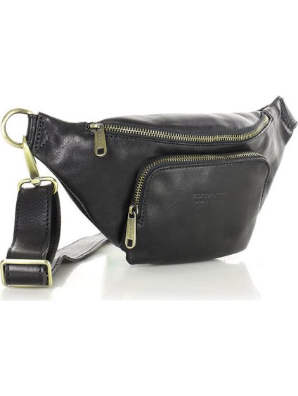 MARCO MAZZINI čierna kožená ľadvinka