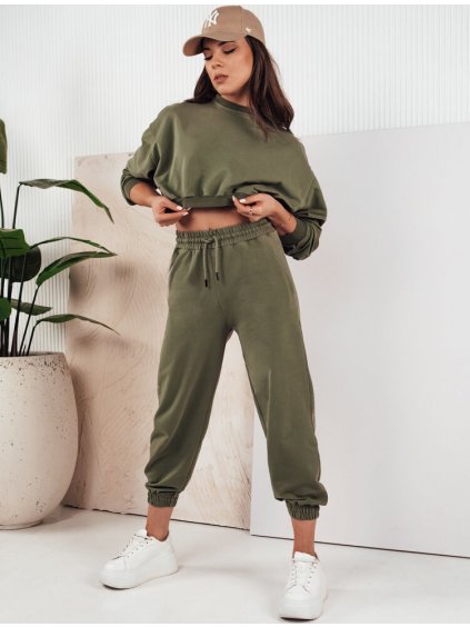 Tmavá khaki tepláková súprava SOLIR