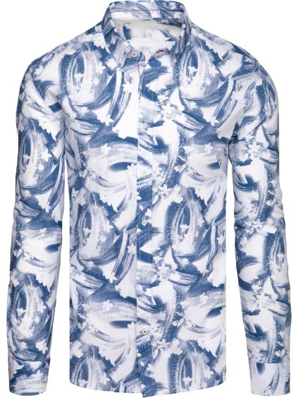 Modrá vzorovaná košeľa