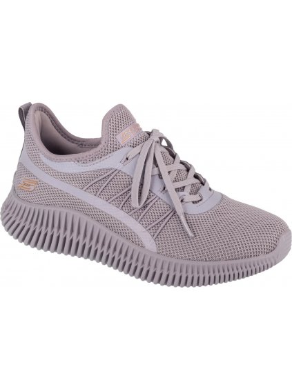 SVETLOFIALOVÉ ĽAHKÉ TENISKY SKECHERS BOBS GEO-NEW AESTHETICS