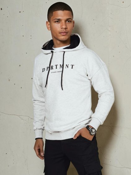 Svetlosivá pánska mikina s potlačou