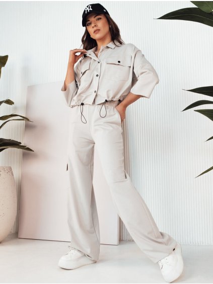 Smotanový komplet nohavíc a crop bundy MAROD