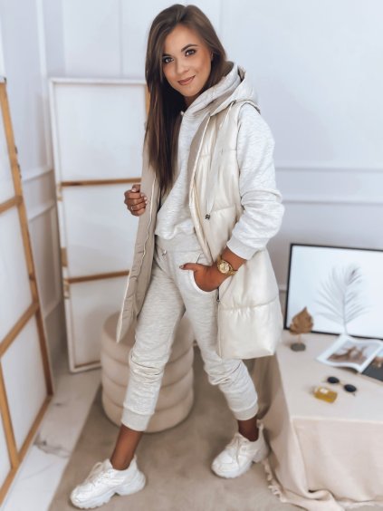 Smotanovo-sivá obojstranná vesta ROSI