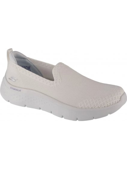 SMOTANOVÉ SLIP-ON TENISKY SKECHERS GO WALK FLEX - BRIGHT SUMMER