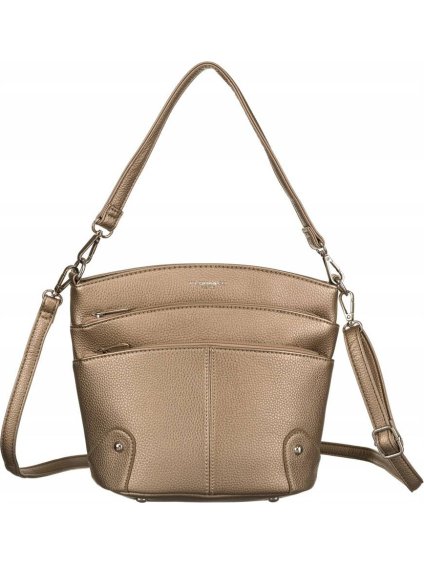 David Jones Svetlohnedá crossbody kabelka so zipsami