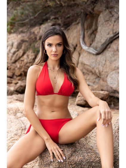 Červené dvojdielne bikiny Olivia