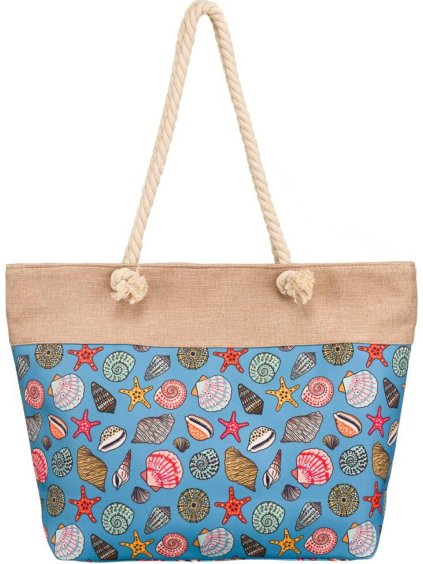 Modrá vzorovaná plážová taška