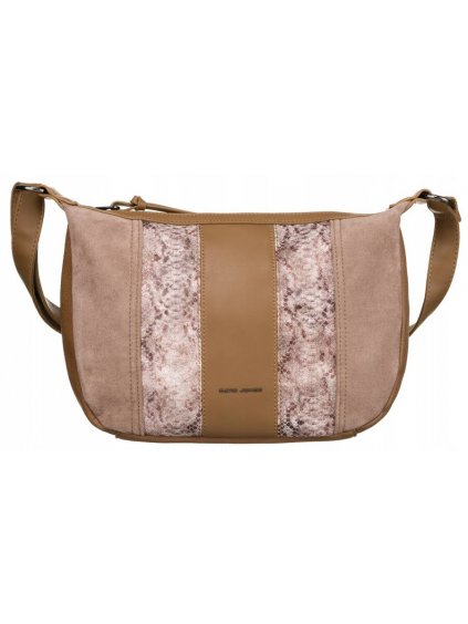 David Jones hnedá vzorovaná crossbody kabelka