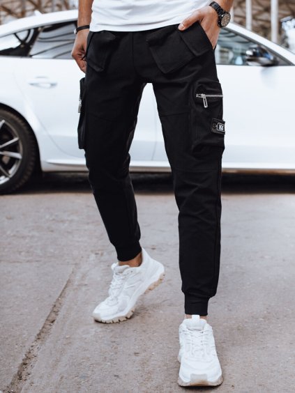 Čierne cargo nohavice