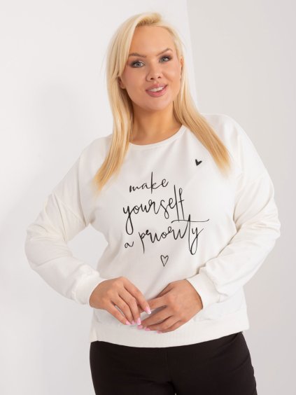 Smotanová mikina s nápisom