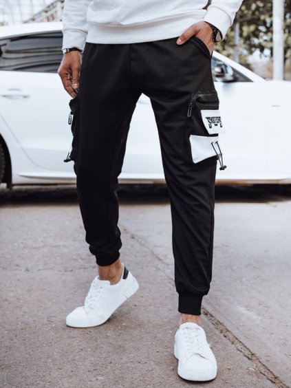 Čierne cargo tepláky