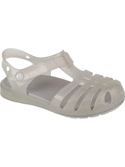 Strieborné dievčenské sandále Crocs Isabella