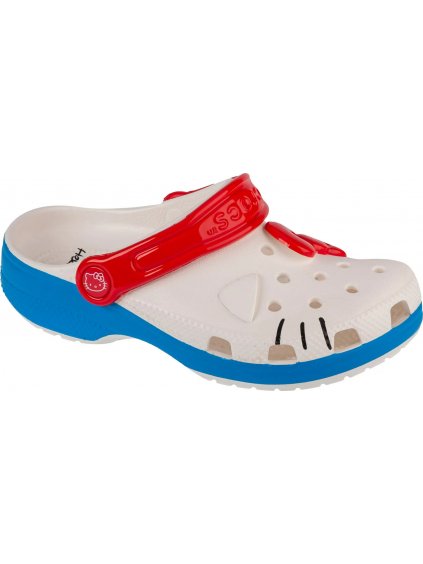 BIELE DIEVČENSKÉ NAZUVÁKY CROCS CLASSIC HELLO KITTY IAM KIDS CLOG