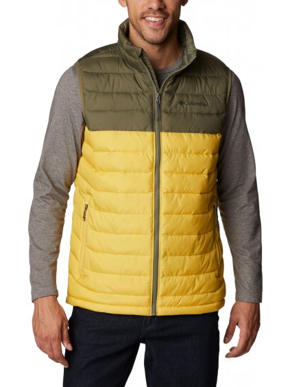 OLIVOVO-ŽLTÁ PÁNSKA VESTA COLUMBIA POWDER LITE VEST