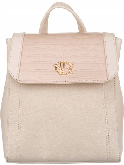 Rovicky Béžový batoh s chlopňou zo zvieracieho motívu