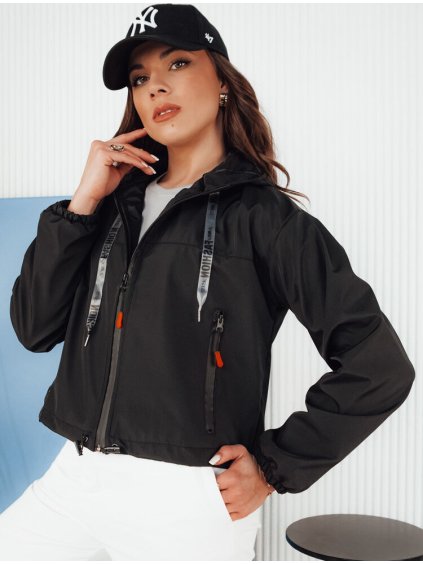 Čierna krátka prechodná bunda ALONDRASS