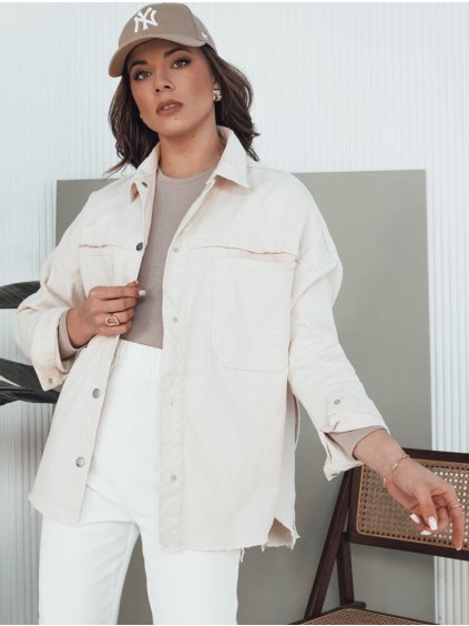Smotanová denim košeľová bunda DAMIRAKS