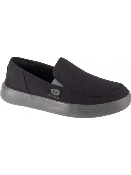 ČIERNE PÁNSKE SLIP-ON TENISKY HEY DUDE SUNAPEE M CANVAS