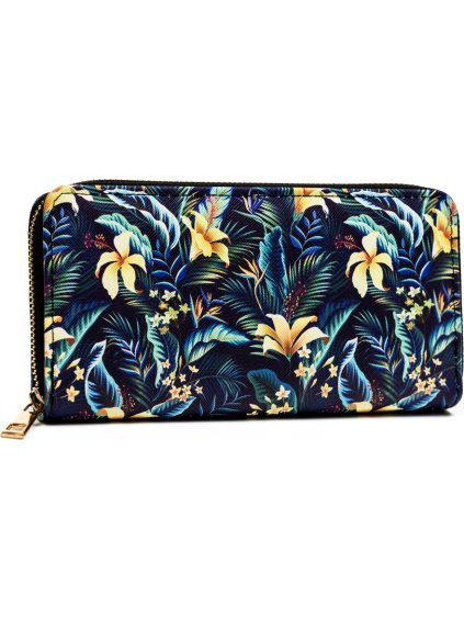 Tmavomodrá peňaženka s potlačou N076