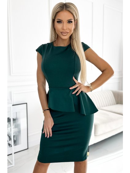 Elegantné tmavozelené šaty VANESSA