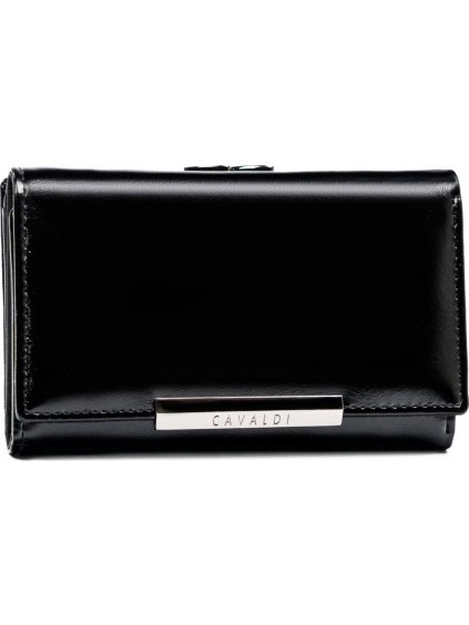 4U Cavaldi Čierna stredná peňaženka na háčik M706