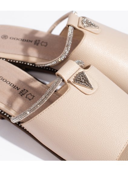 Dámske béžové ploché nazuváky