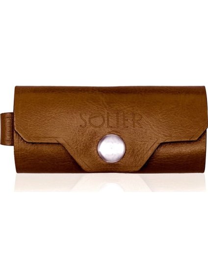 Kožená hnedá peňaženka na kľúče SOLIER