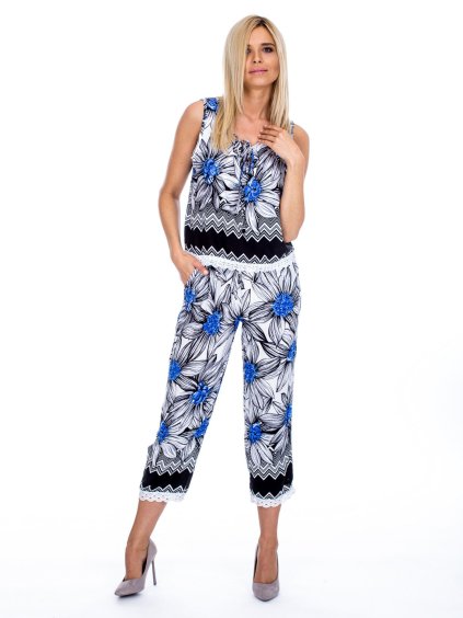 Kvetinový letný komplet nohavíc a topu