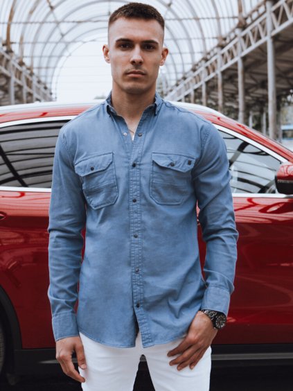 Modrá džínsová košeľa