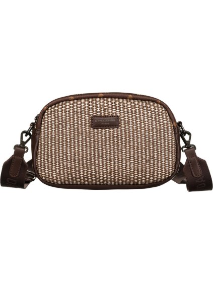 David Jones hnedá vzorovaná crossbody kabelka