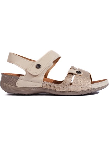 Pohodlné dámske béžové sandále