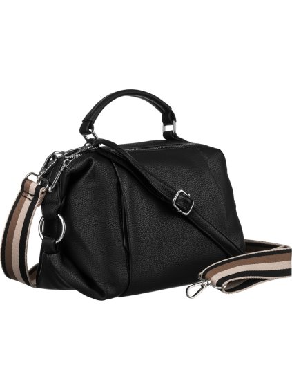 Flora&Co Čierna messenger taška s odnímateľnými popruhmi